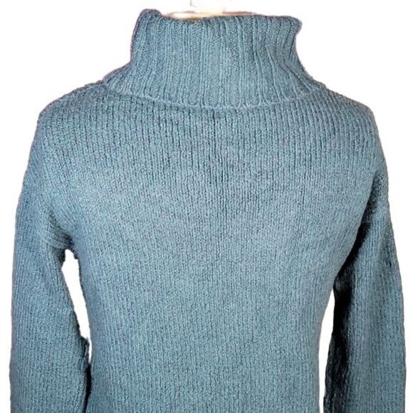 Eddie Bauer Teal Turtleneck Sweater Sz S - Picture 6 of 9